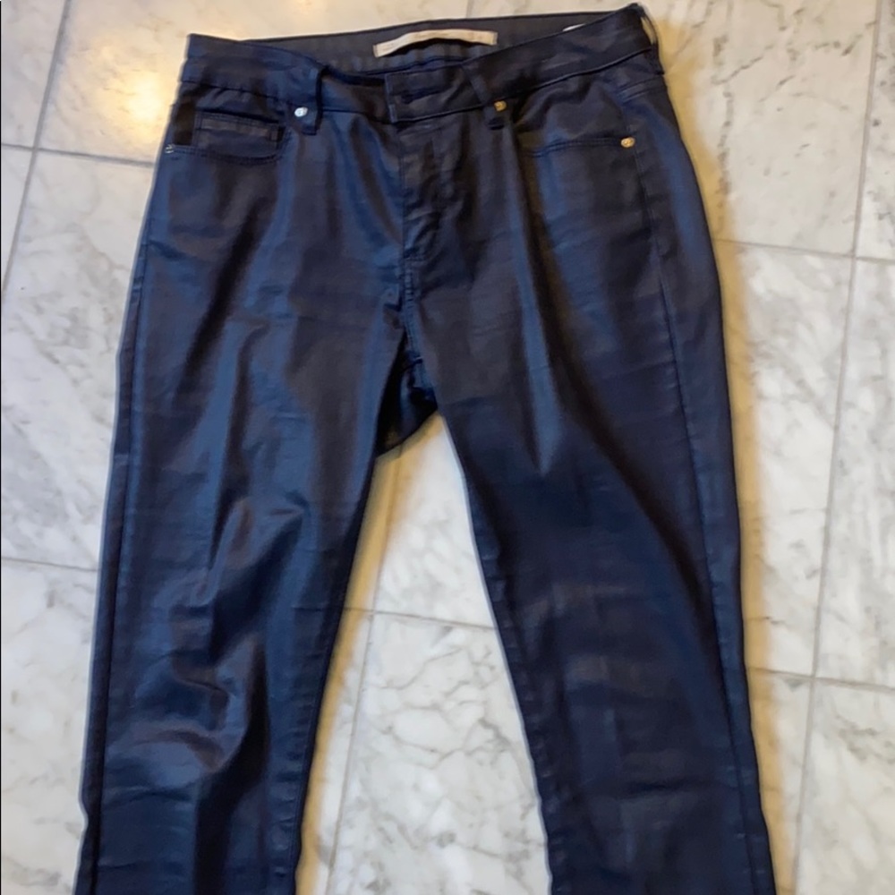 Zara wax coated jeans